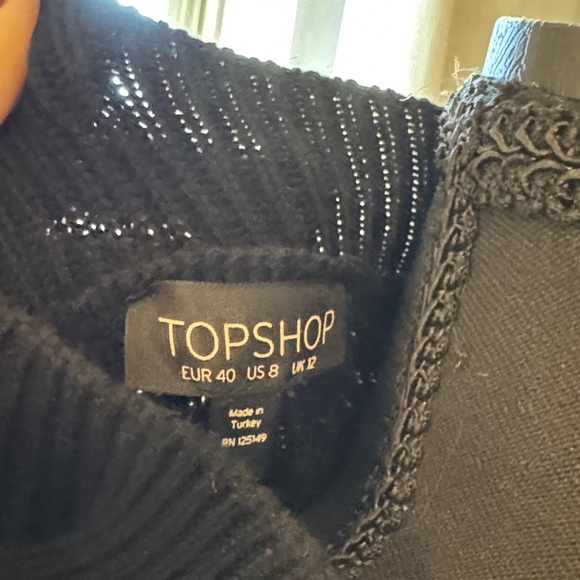 Topshop Black Ribbed Knit Sweater - Picture 3 of 5